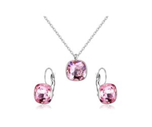 Pink Crystal Necklace & Earrings Jewelry Set Review: Is It Worth It?