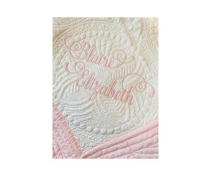 Monogrammed Baby Quilt, First and Middle Name, Heirloom Quilt Review: Is It Worth It?