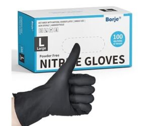 Borje Black Nitrile Disposable Gloves | 4 Mil Medical Exam Review: Is It Worth It?
