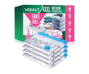 4 Pack Jumbo Vacuum Storage Bags, Space Saver Clothes & Bed: Full Review and Analysis
