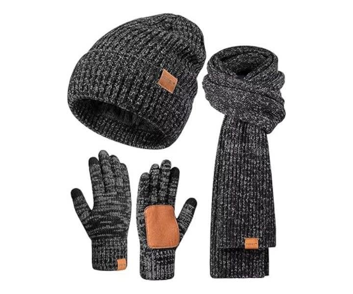 Winter Beanie, Scarf, and Touchscreen Gloves Set - 3-in-1 product review