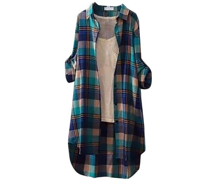 Cardigan for Women Plaid Print Open Front Button Down Tops product review