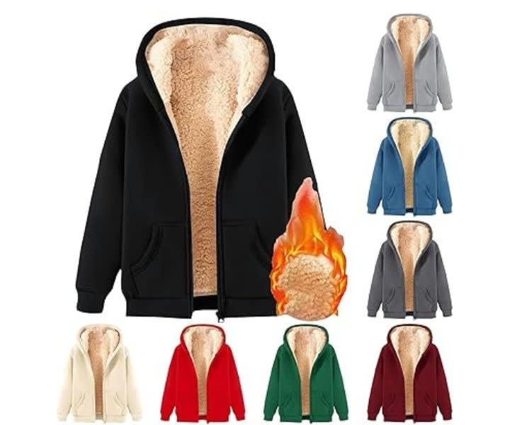 Sweatshirt for Women Zip Up Fleece Sherpa Winter Hoodie product review