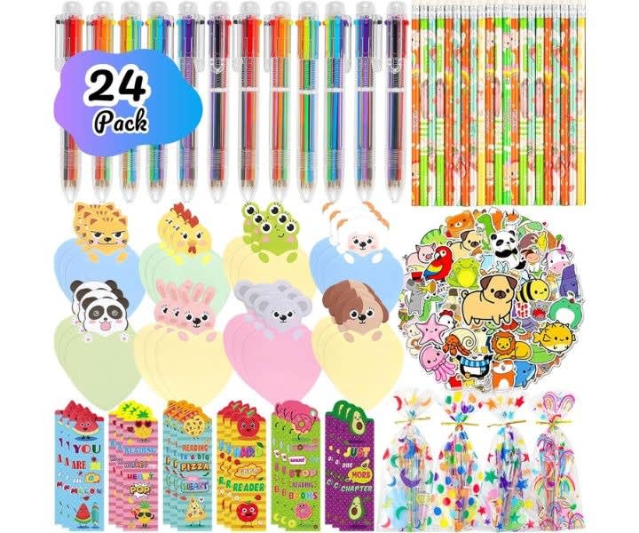 24pk Multicolor Pens with Stickers & Bookmarks product review